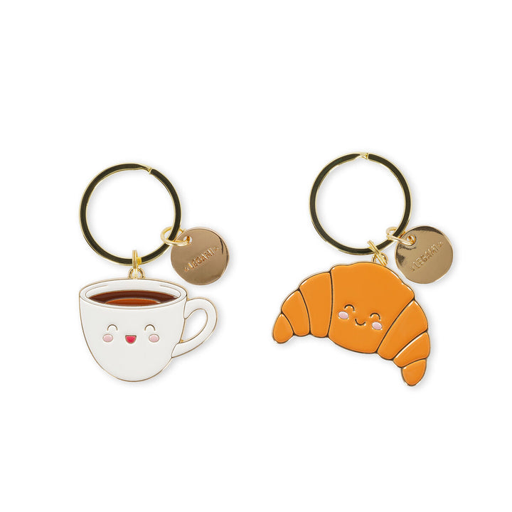 Porte-Clés en Métal Émaillé - Petit déjeuner - Quelle bague à clés!