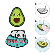 Set de 2 Adhésifs en Métal Panda + Avocat - Cutie