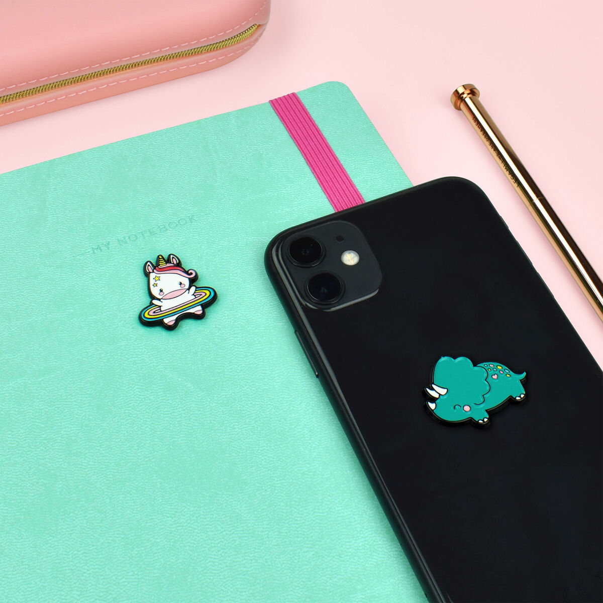 Set de 2 Adhésifs en Métal Unicorn + Rhino - Cutie