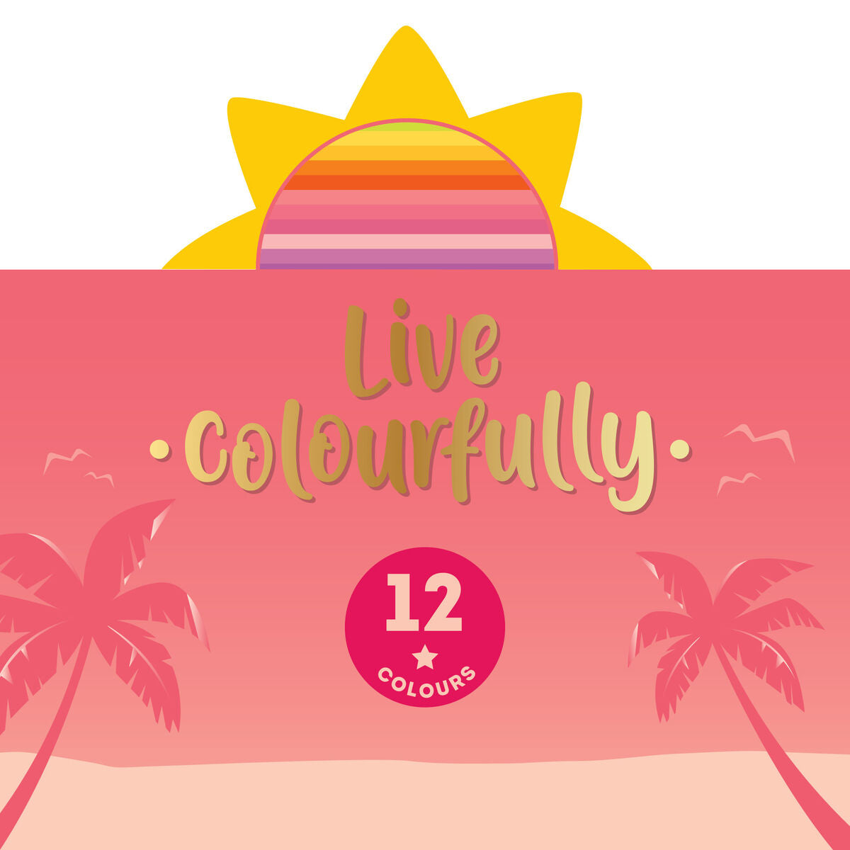 Set de 12 Crayons de Couleur Sunset Palette - Live Colourfully
