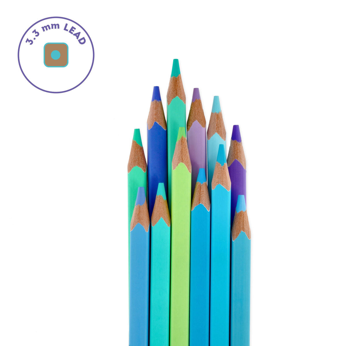 Set de 12 Crayons de Couleur Ocean Palette - Live Colourfully