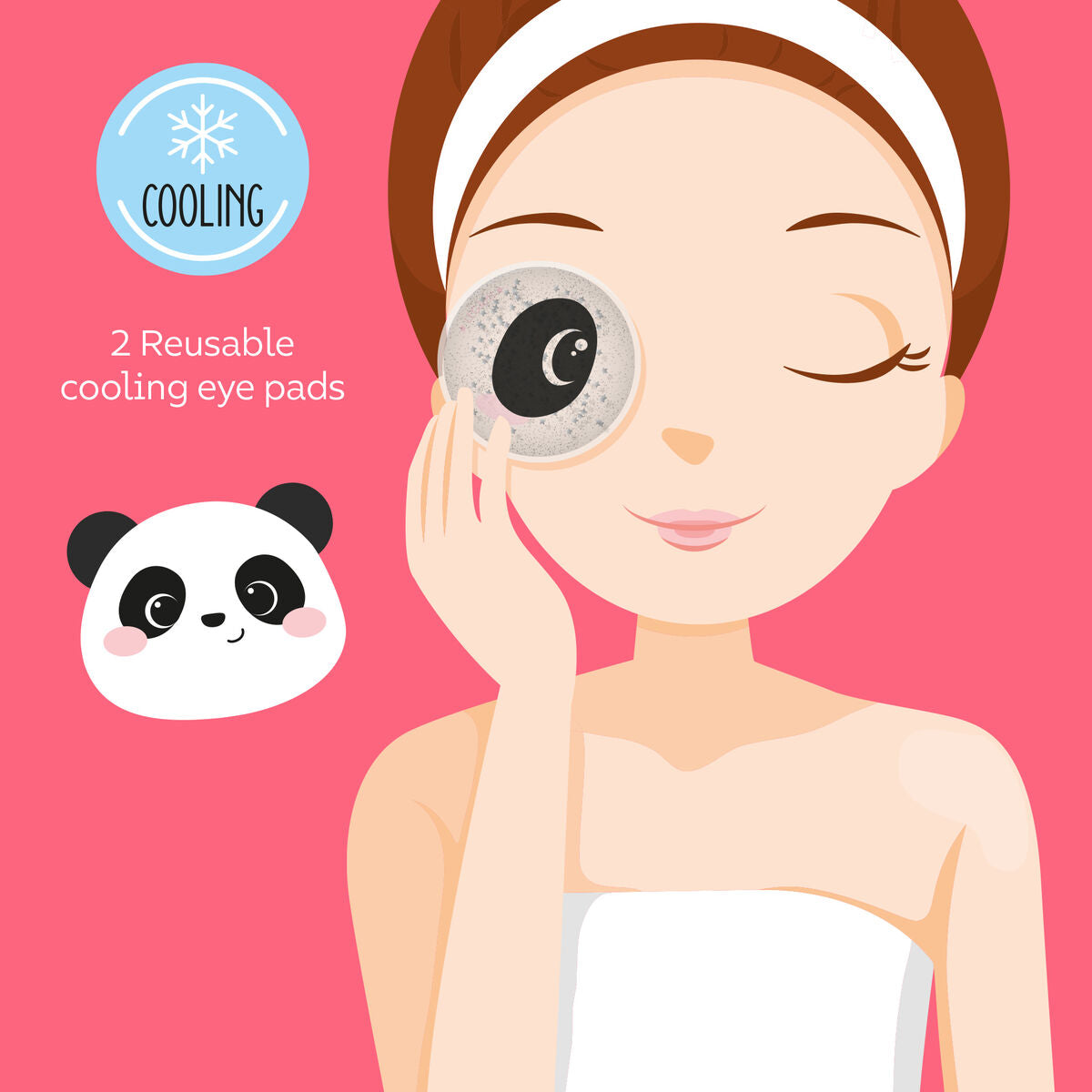Disques Rafraîchissants et Réutilisables pour les Yeux Panda - Chill Out
