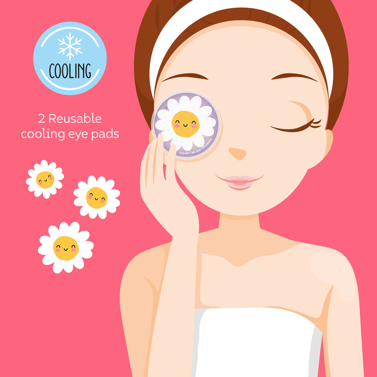 Disques Rafraîchissants et Réutilisables pour les Yeux Daisy - Chill Out