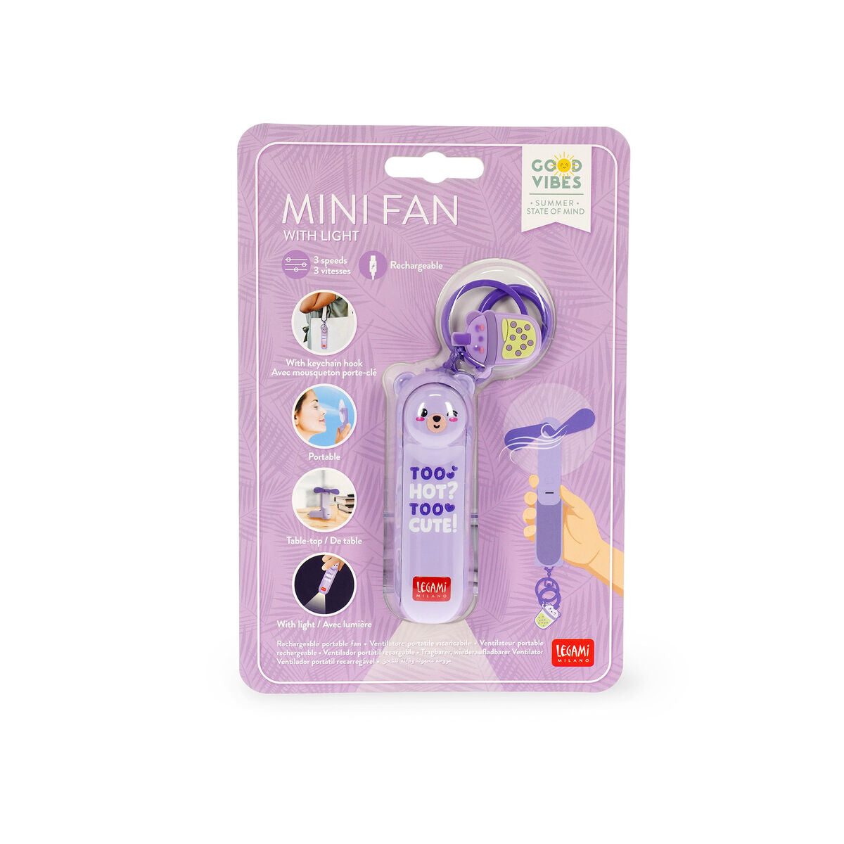 Ventilateur portable rechargeable - Teddy