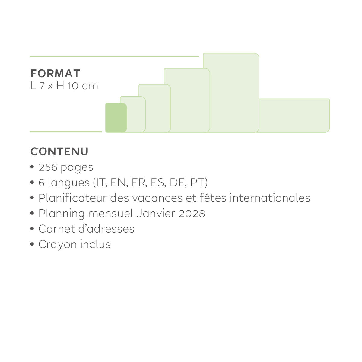 Agenda 12 Mois Bi-journalier Format Mini 2027 - Sunset Vibes