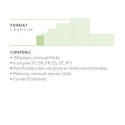 Agenda 12 Mois Semainier Format Mini 2027 - Deep Teal