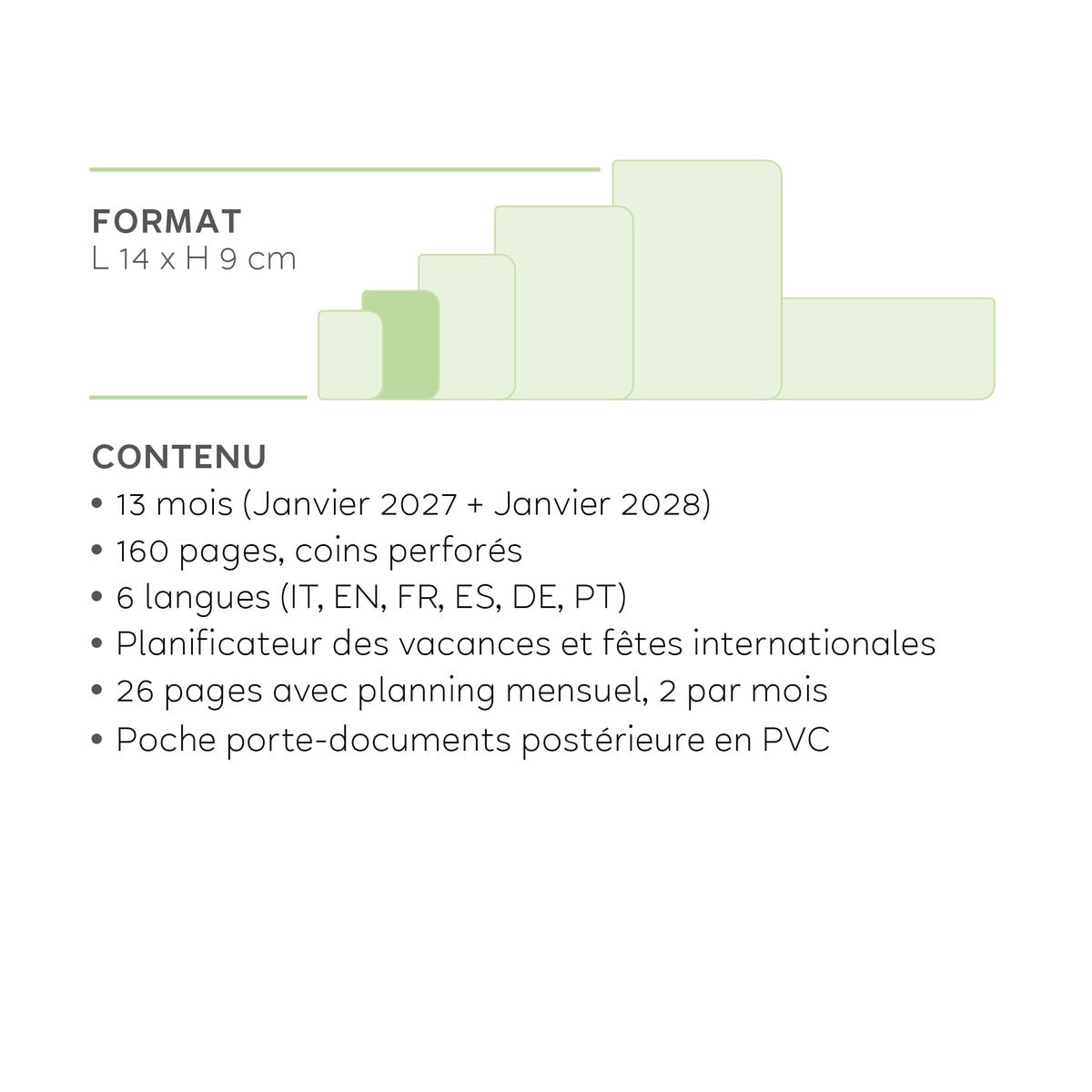 Agenda 13 Mois Semainier Format Album Small 2027 - Cosmic Lilac