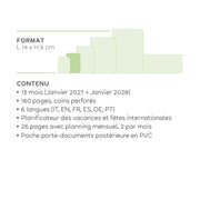 Agenda 13 Mois Semainier Format Album Small 2027 - Cosmic Lilac