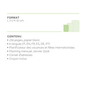 Agenda 12 Mois Bi-journalier Photographique Mini 2027 - Flowers