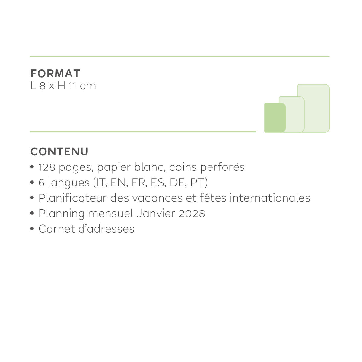 Agenda 12 Mois Semainier Photographique Mini 2027 - Travel Stickers