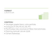 Agenda 12 Mois Semainier Photographique Mini 2027 - Travel Stickers