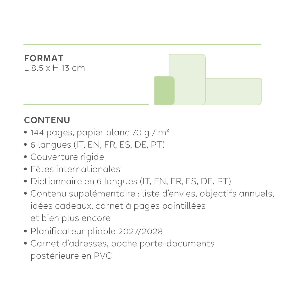 Agenda 12 Mois Semainier Small À Spirale 2027 - Bee