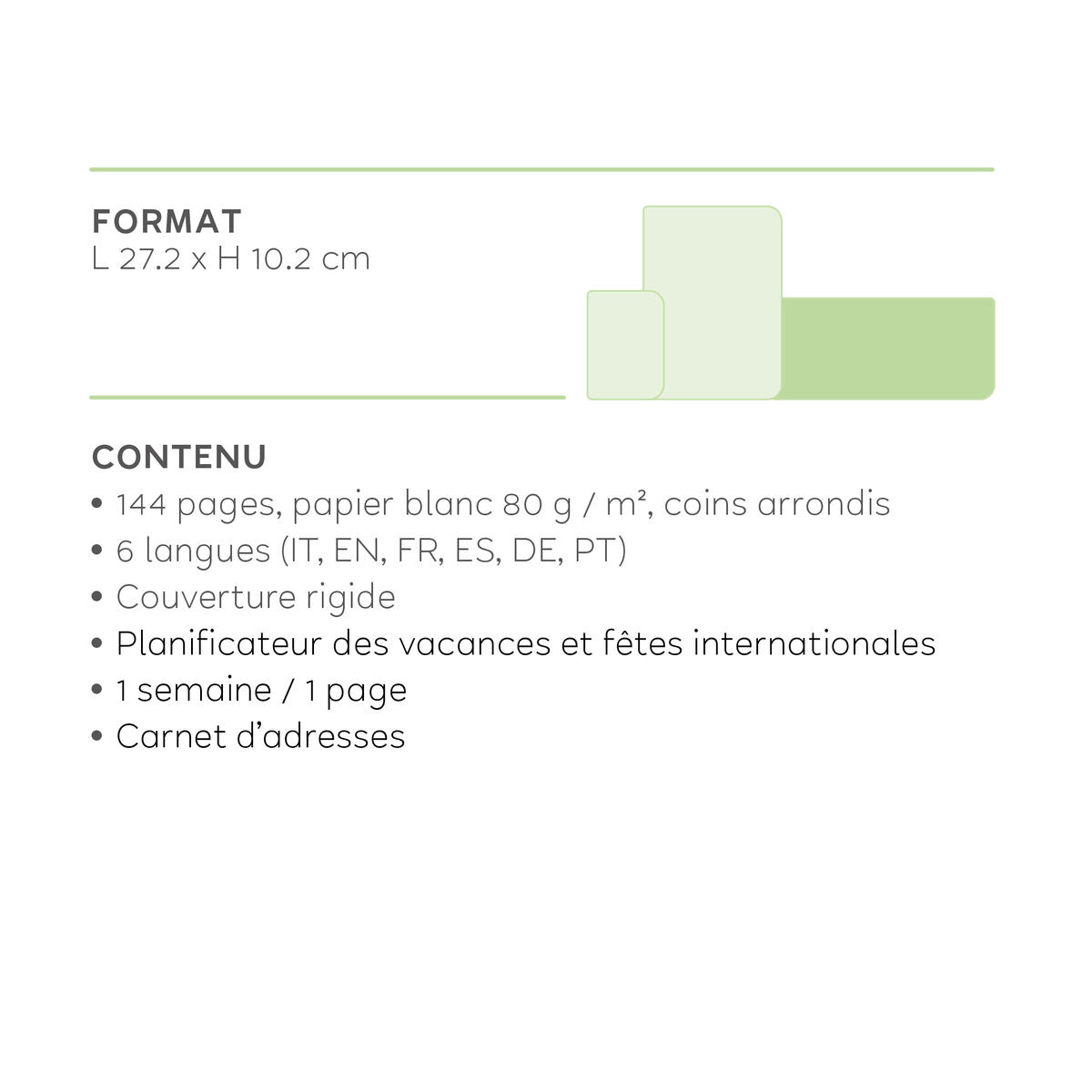 Agenda de Bureau 12 Mois Desk Planner 2027 - Travel Stickers