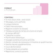 Agenda de l'Enseignant 2026/2027 Semainier 13 Mois - Sunrise Lover
