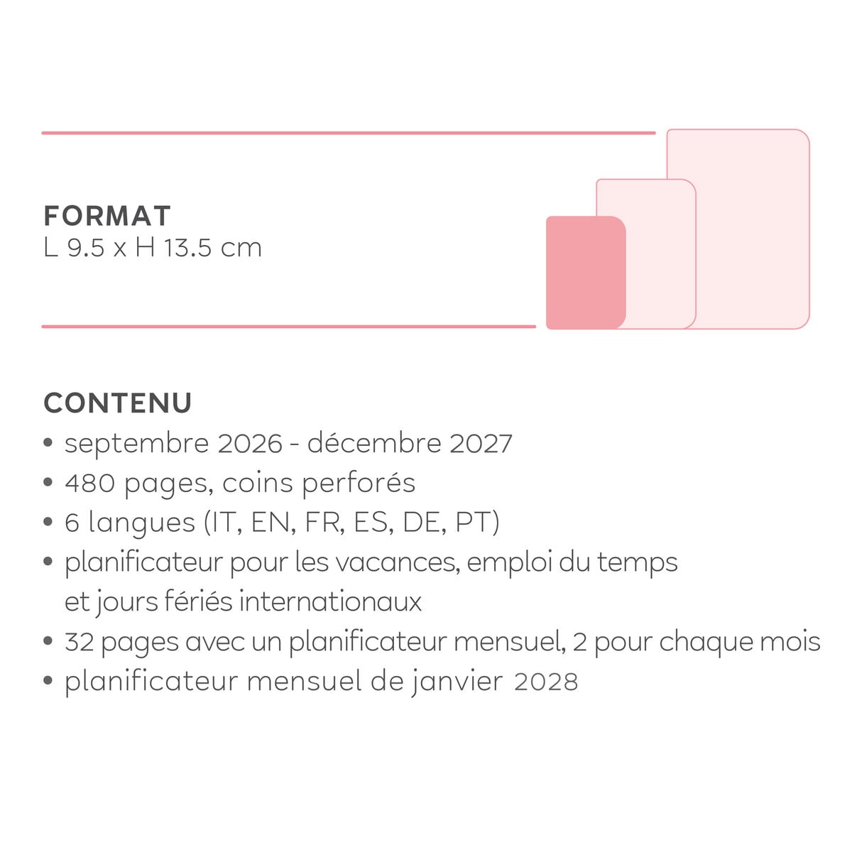 Agenda 2026/2027 Journalier 16 Mois - Shades of Green - Small