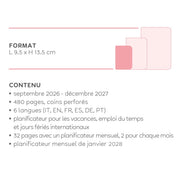 Agenda 2026/2027 Journalier 16 Mois - Shades of Green - Small