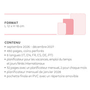 Agenda 2026/2027 Journalier Photographique 16 Mois - Teddy Bear Pink - Medium