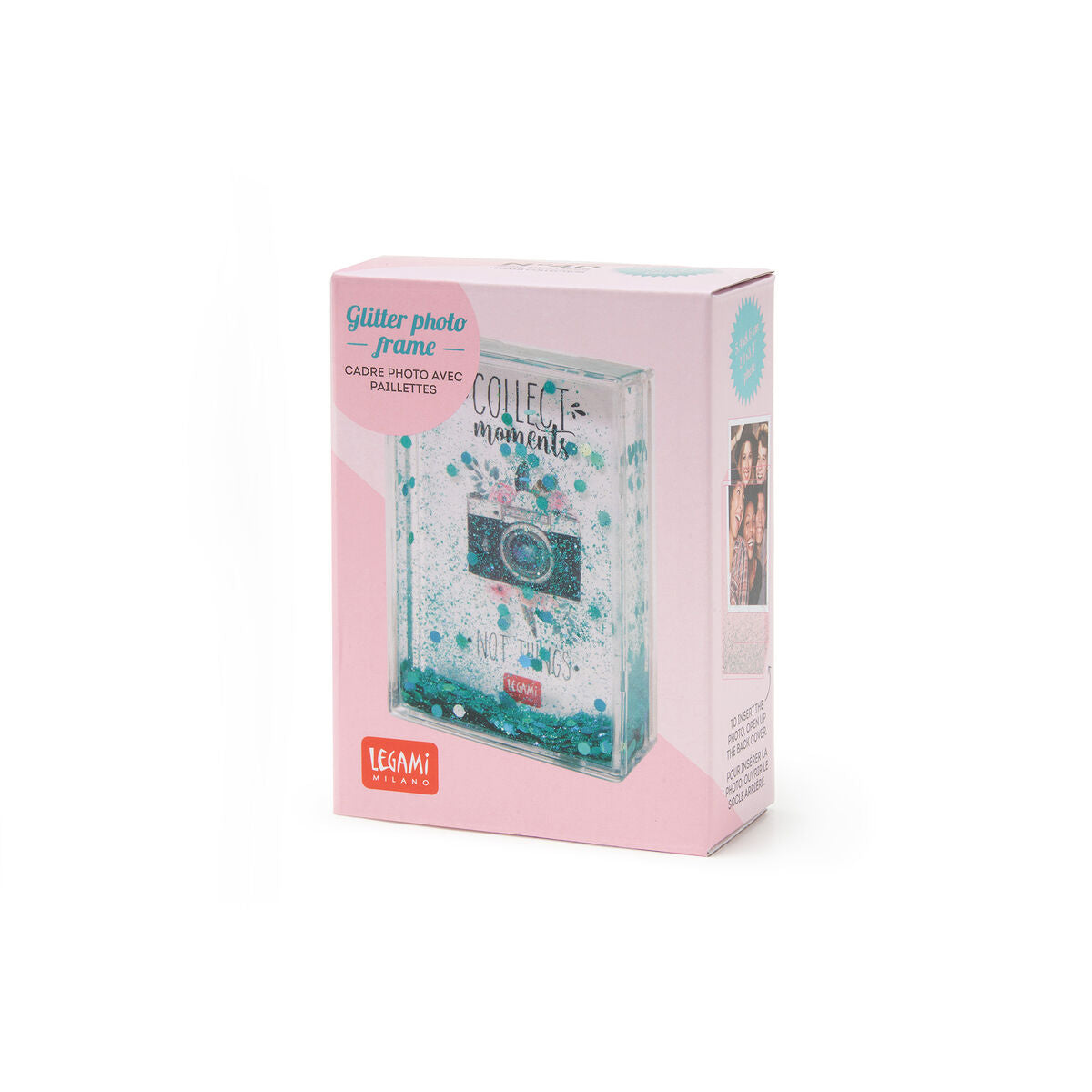 Cadre Photo à Paillettes - Aqua Camera - Glitter Photo Frame