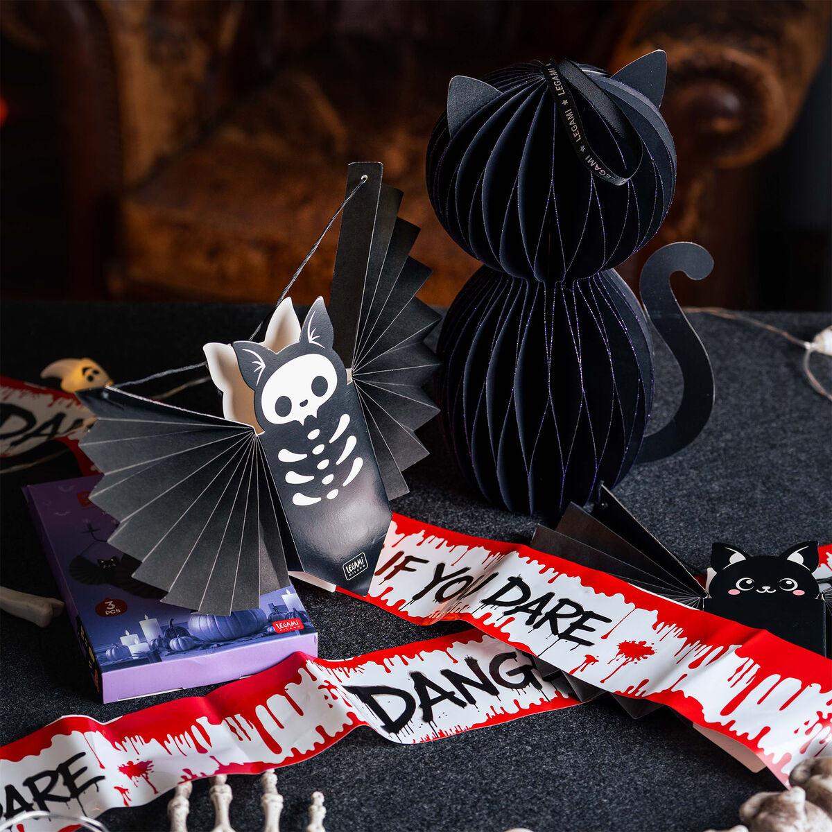Set de 3 Décorations en Papier à Suspendre - Bat Blitz