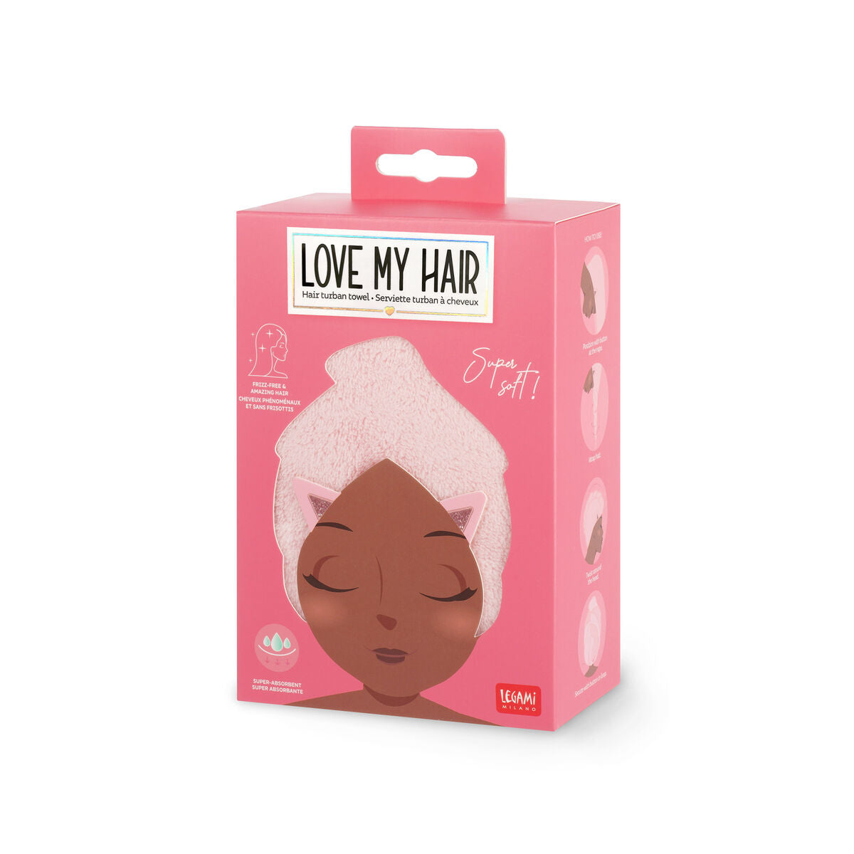 Serviette Turban à Cheveux Kitty - Love My Hair