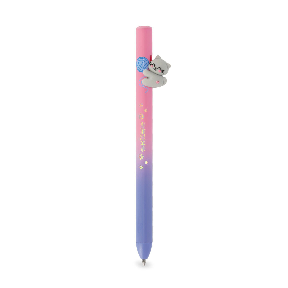 Stylo à Bille Rétractable Kitty « Be Curious » - Couilles libres