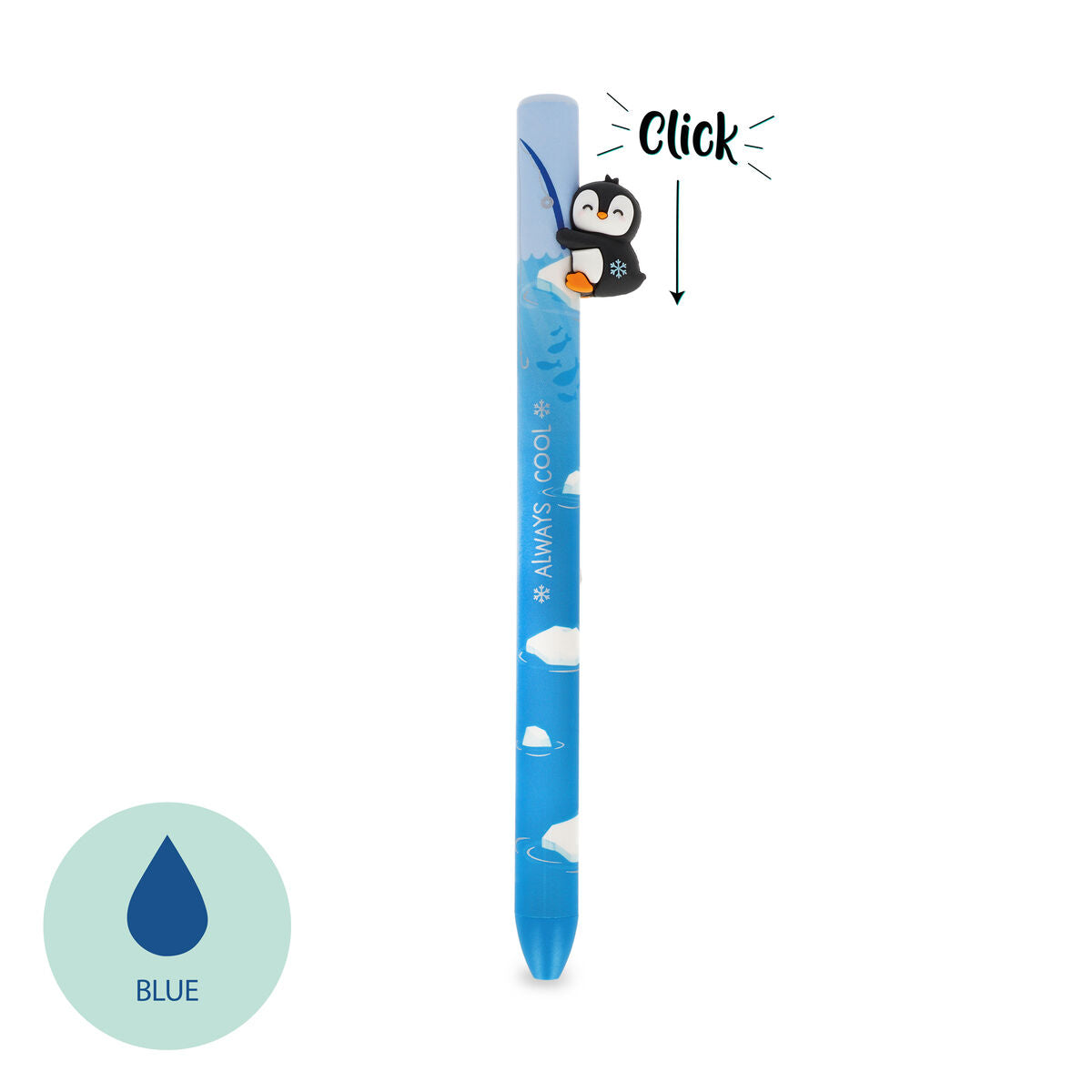 Stylo à Bille Rétractable Penguin « Always Cool » - Free Hugs