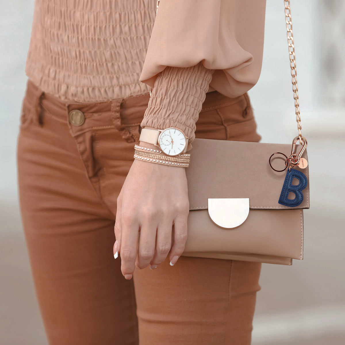 Porte-Clés avec Lettre Initiale - B / Blue - My Initial