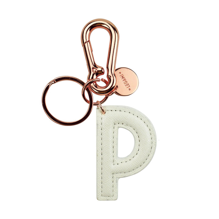 Porte-Clés avec Lettre Initiale - P / White - My Initial