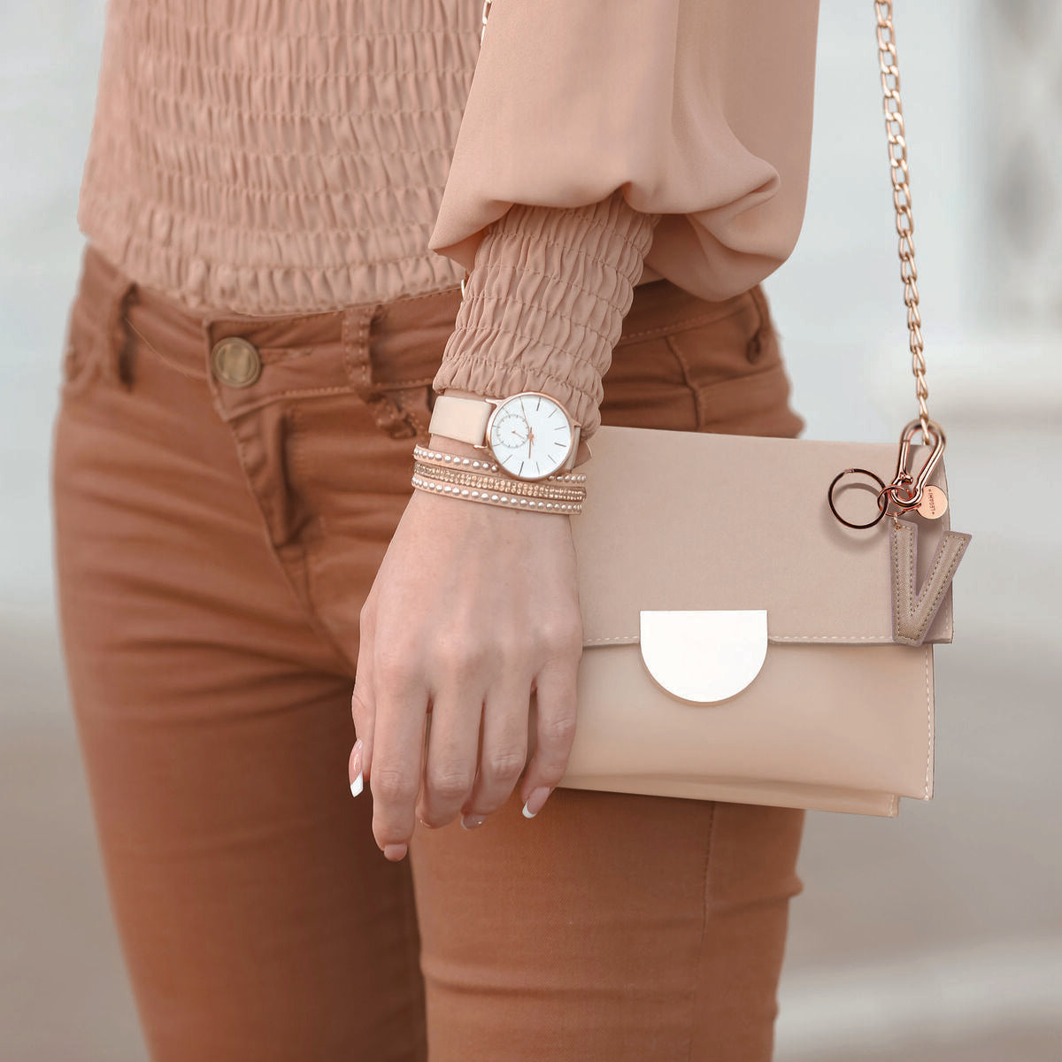 Porte-Clés avec Lettre Initiale - V / Rose Gold - My Initial