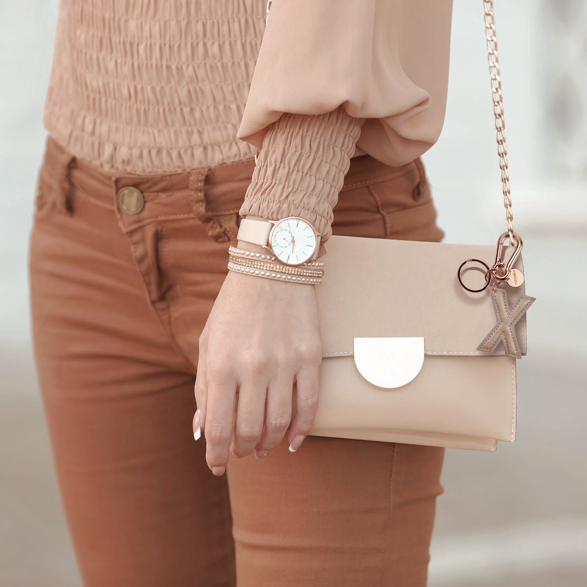 Porte-Clés avec Lettre Initiale - X / Rose Gold - My Initial