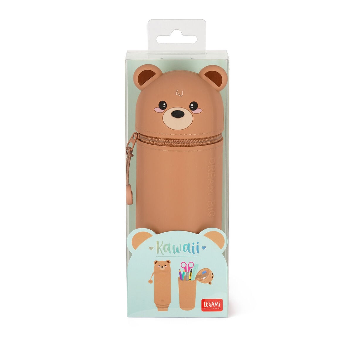 Trousse 2 en 1 en Silicone Teddy Bear « Dream Big » - Kawaii