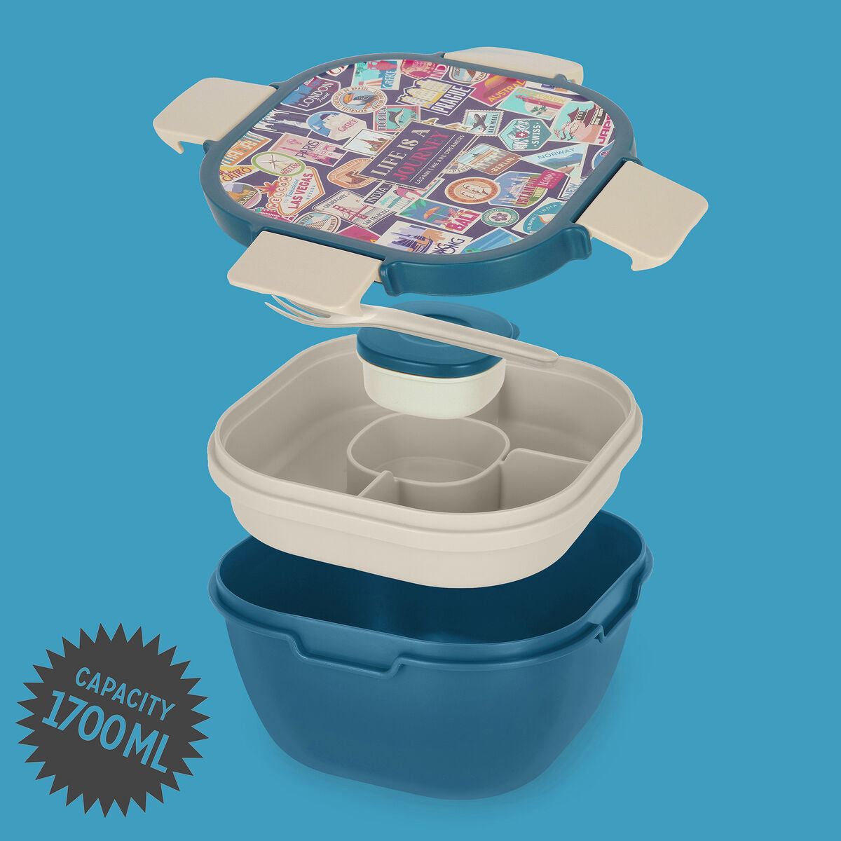 Boîte Repas 1700 ml - Flowers- Lunch Box