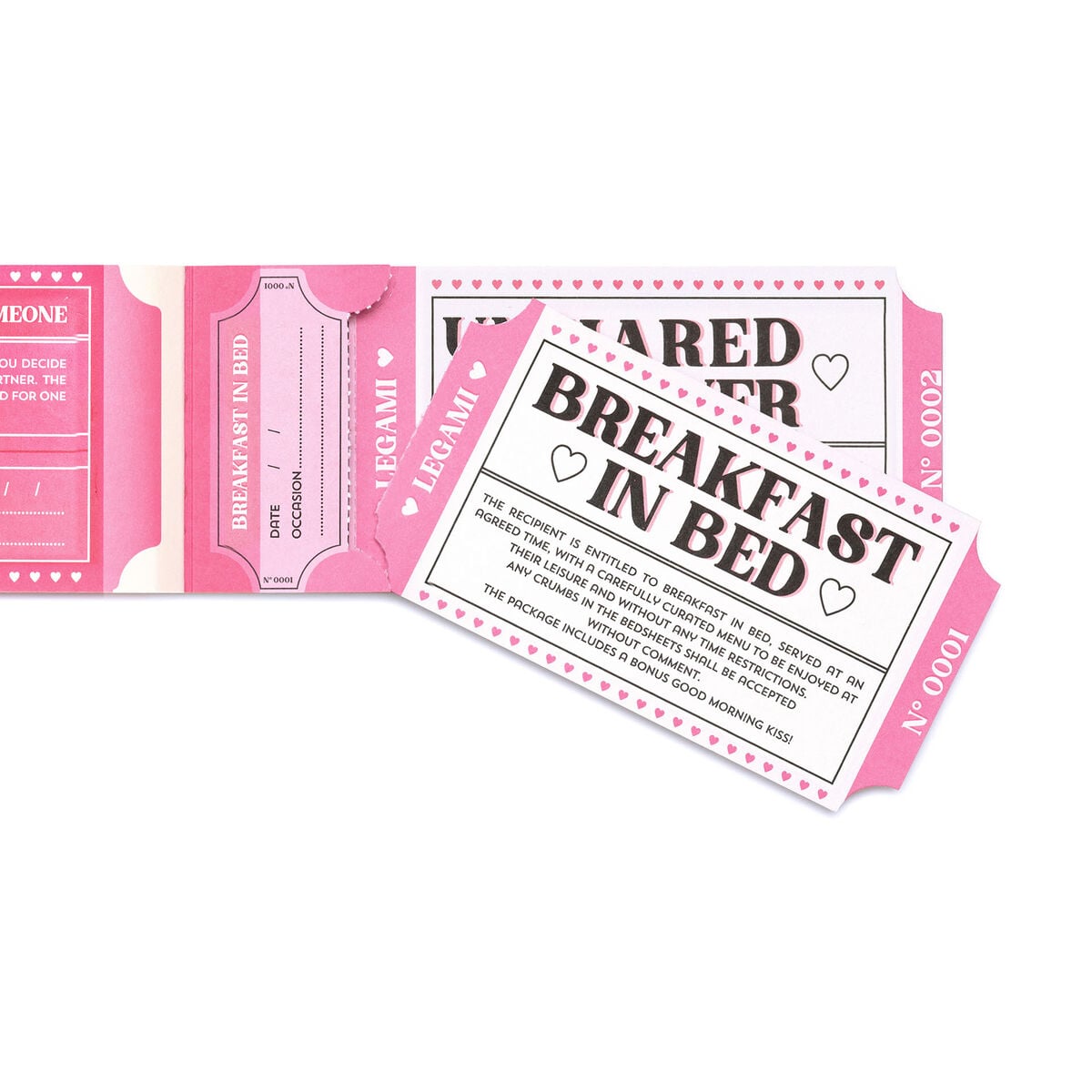 Carnet de 24 Bons Romantiques - Anglais - Gift Vouchers