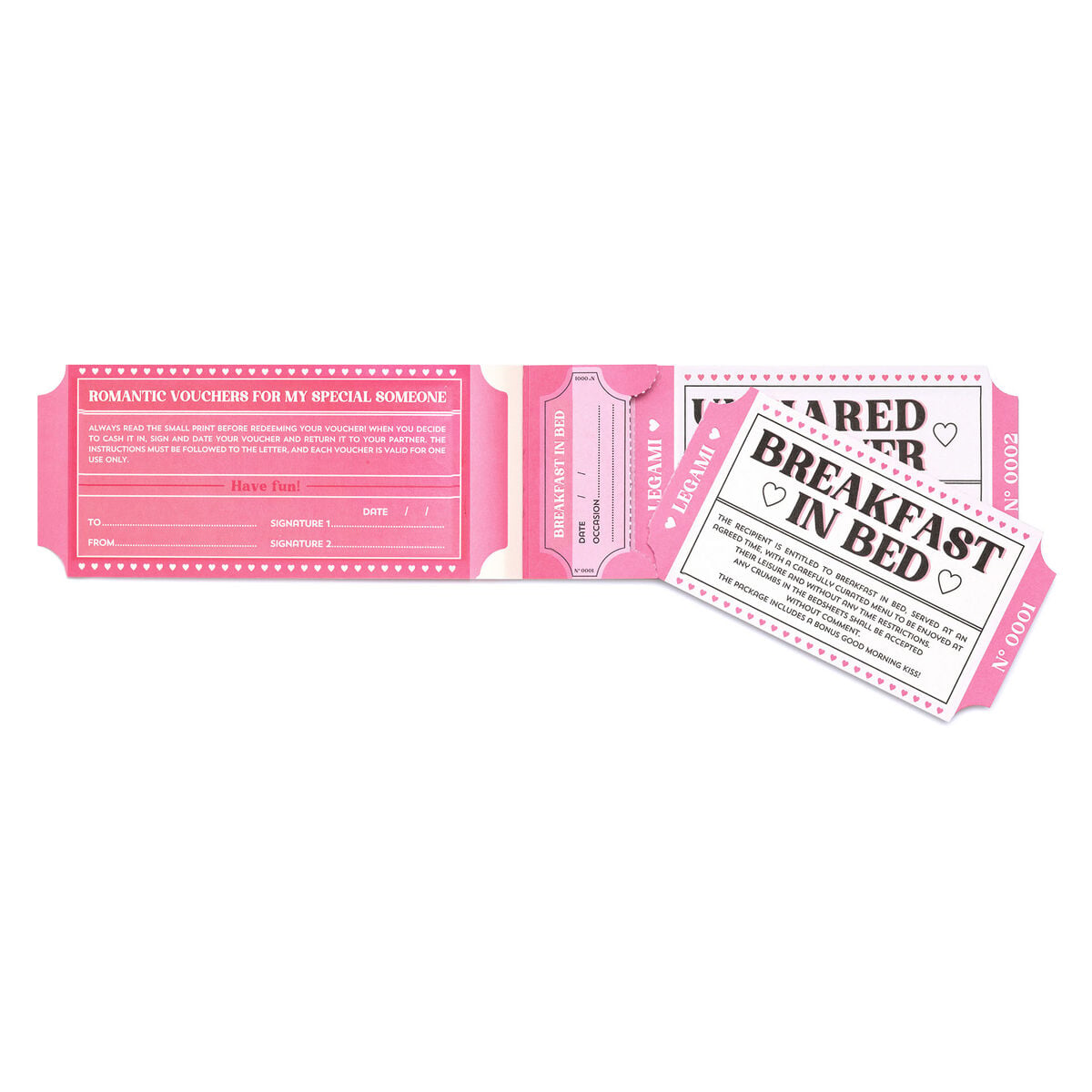 Carnet de 24 Bons Romantiques - Anglais - Gift Vouchers