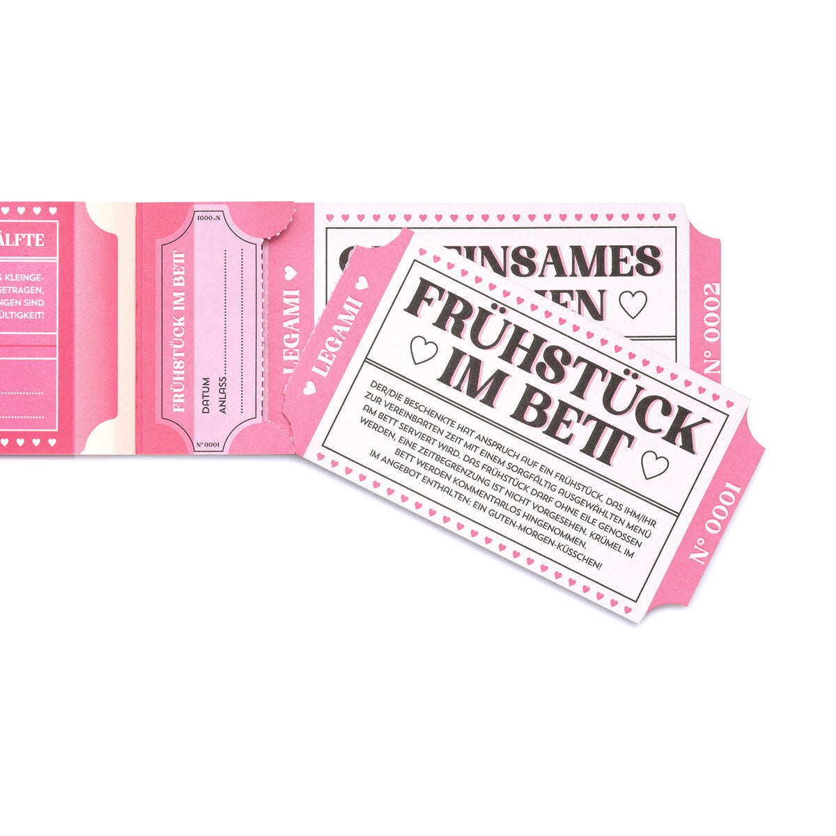 Carnet de 24 Bons Romantiques - Allemand - Gift Vouchers
