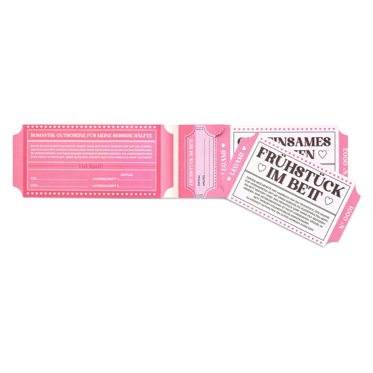 Carnet de 24 Bons Romantiques - Allemand - Gift Vouchers