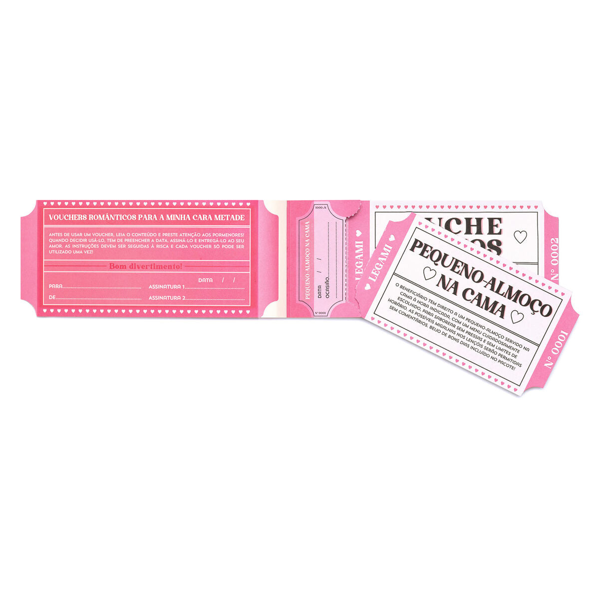 Carnet de 24 Bons Romantiques - Portugais - Gift Vouchers