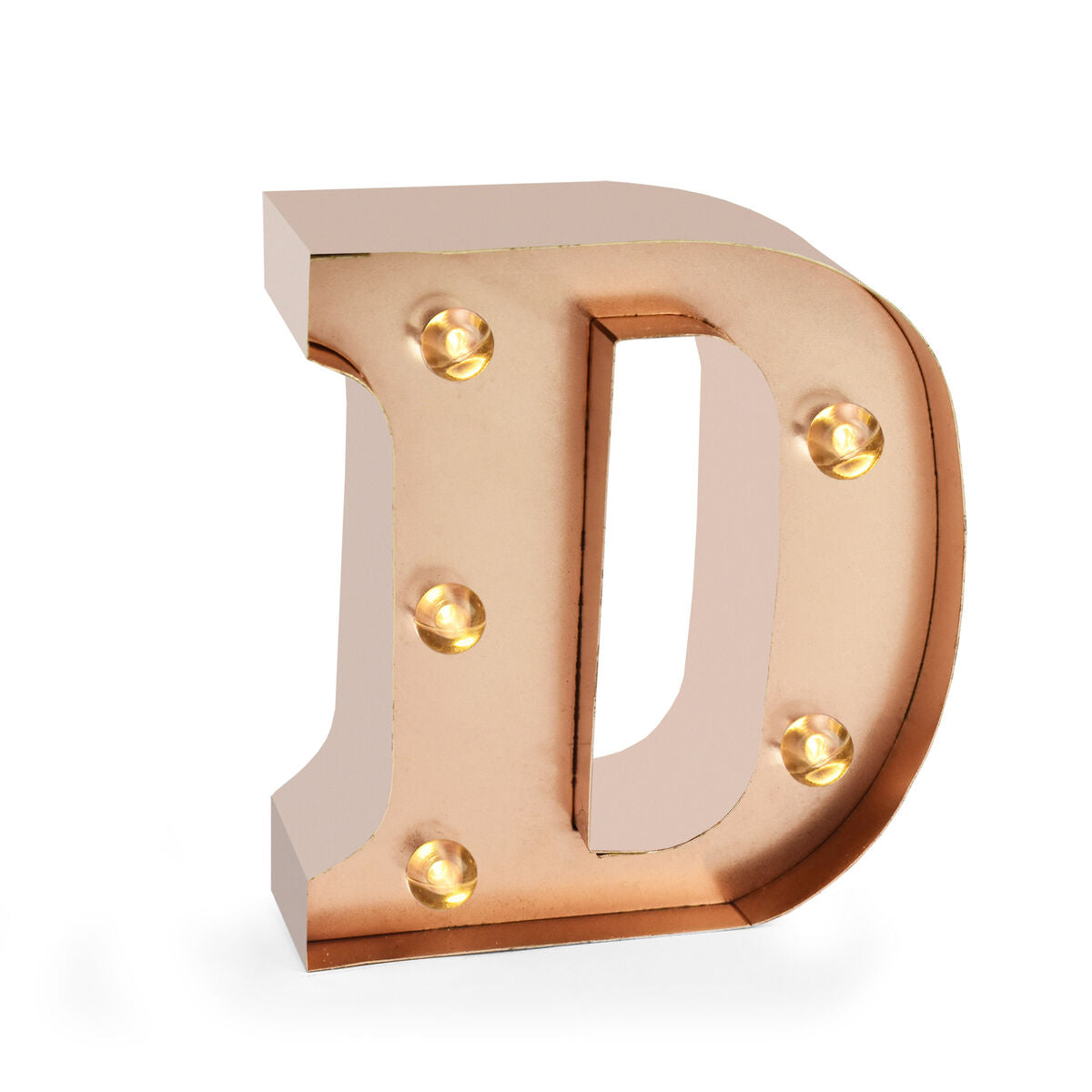 Lettre Décorative Lumineuse Rose Gold - D - Mini Decorative Light
