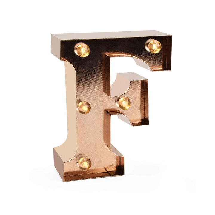 Lettre Décorative Lumineuse Rose Gold - F - Mini Decorative Light