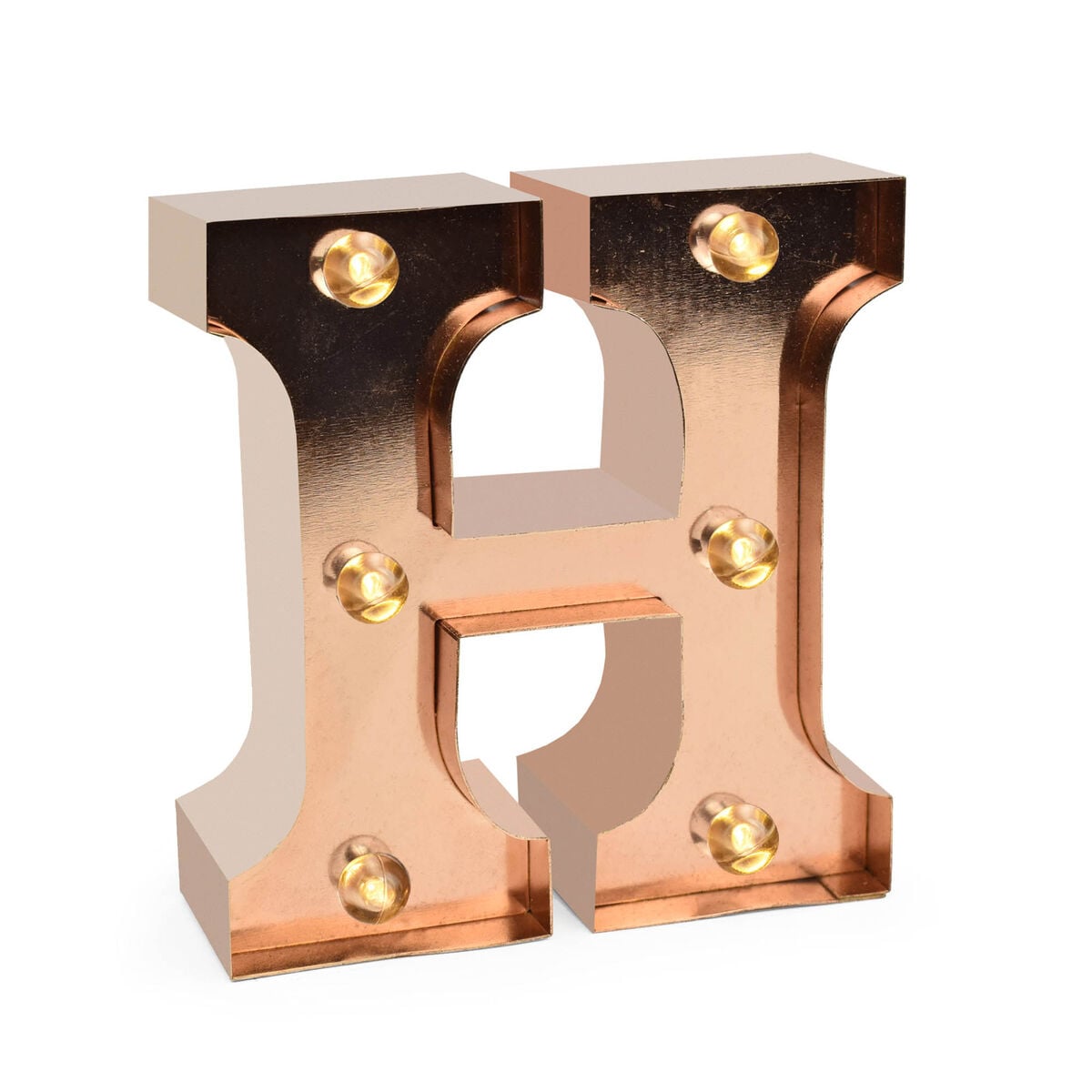 Lettre Décorative Lumineuse Rose Gold - H - Mini Decorative Light