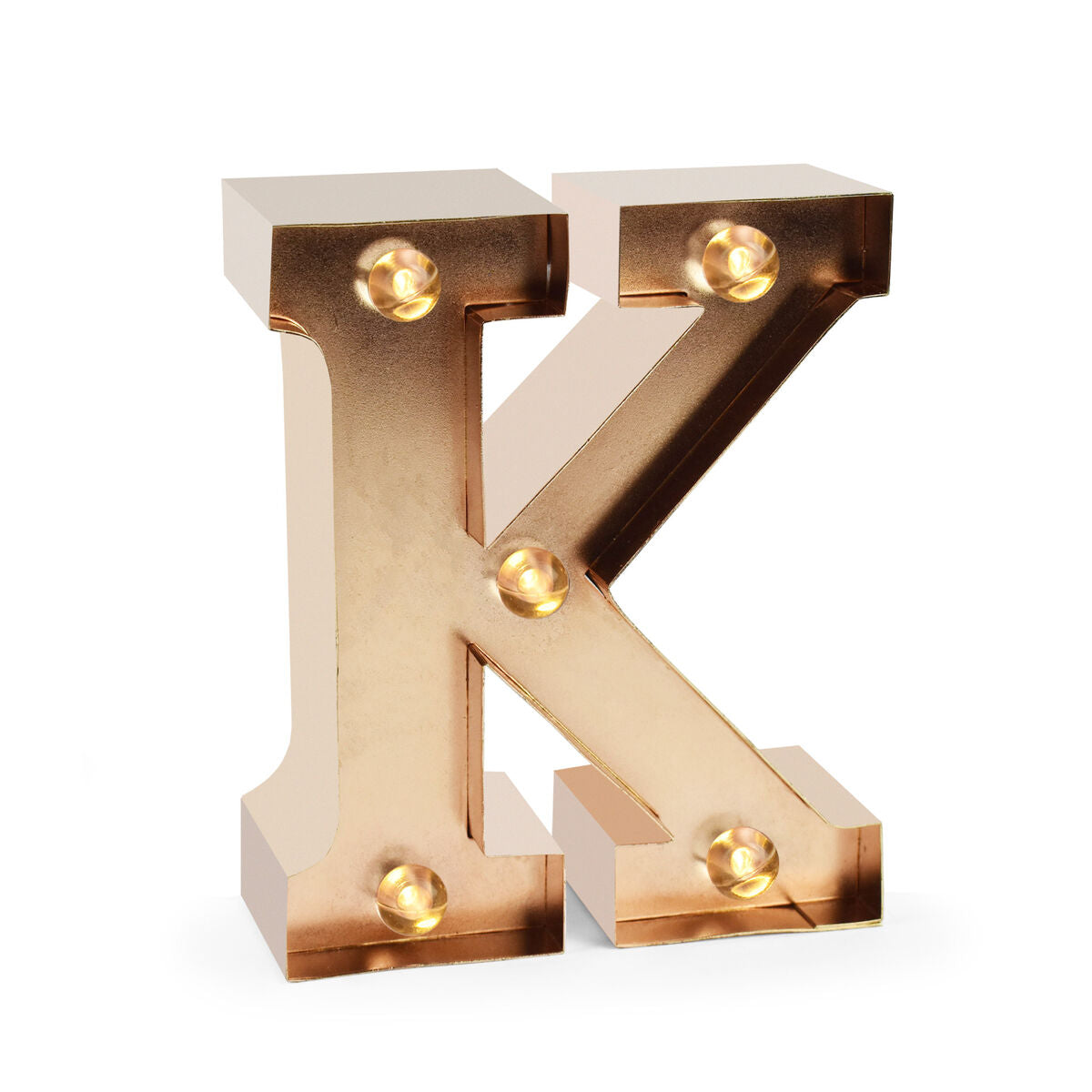 Lettre Décorative Lumineuse Rose Gold - K - Mini Decorative Light