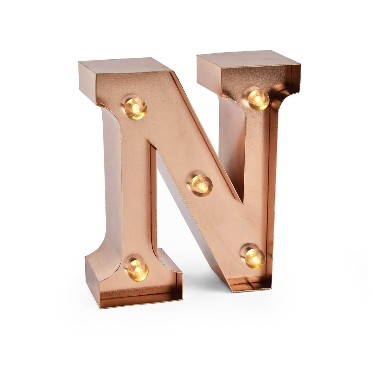 Lettre Décorative Lumineuse Rose Gold - N - Mini Decorative Light
