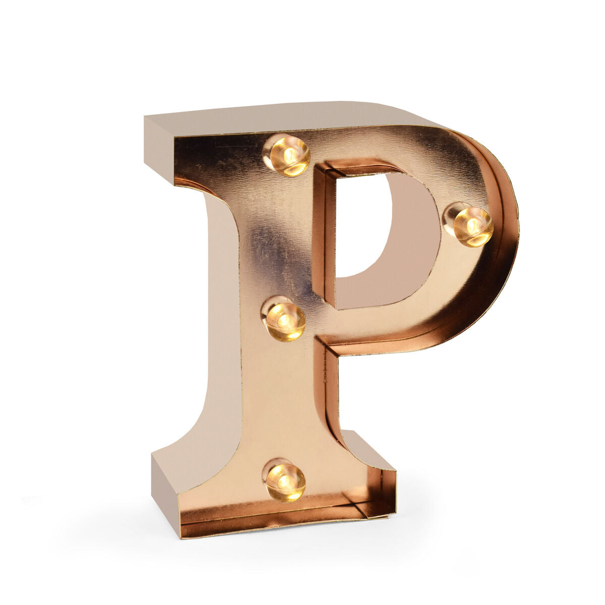 Lettre Décorative Lumineuse Rose Gold - P - Mini Decorative Light