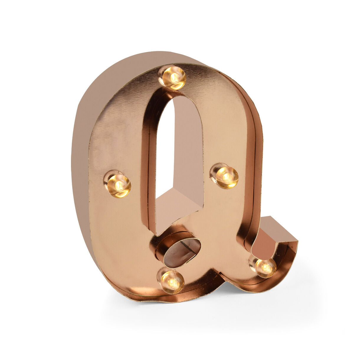 Lettre Décorative Lumineuse Rose Gold - Q - Mini Decorative Light
