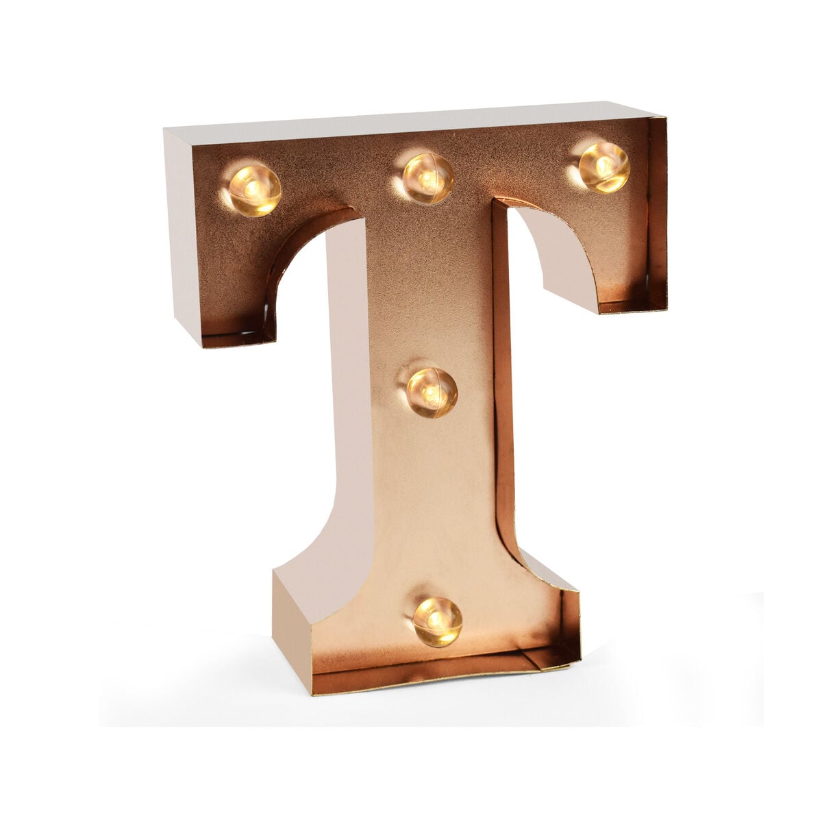 Lettre Décorative Lumineuse Rose Gold - T - Mini Decorative Light