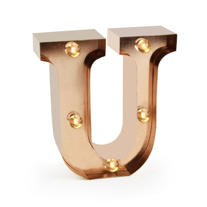 Lettre Décorative Lumineuse Rose Gold - U - Mini Decorative Light