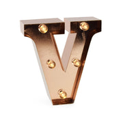 Lettre Décorative Lumineuse Rose Gold - V - Mini Decorative Light