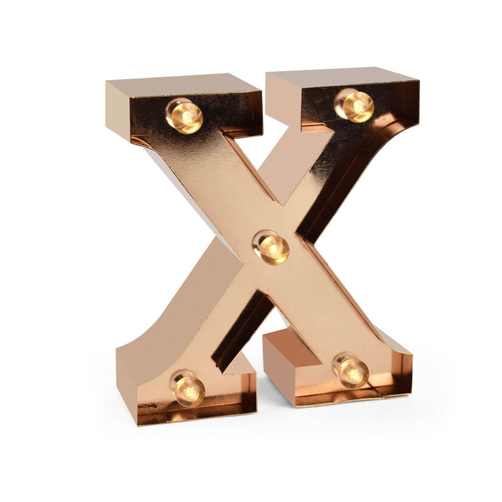 Lettre Décorative Lumineuse Rose Gold - X - Mini Decorative Light