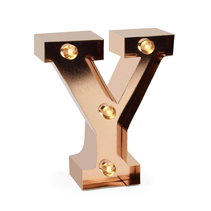 Lettre Décorative Lumineuse Rose Gold - Y - Mini Decorative Light