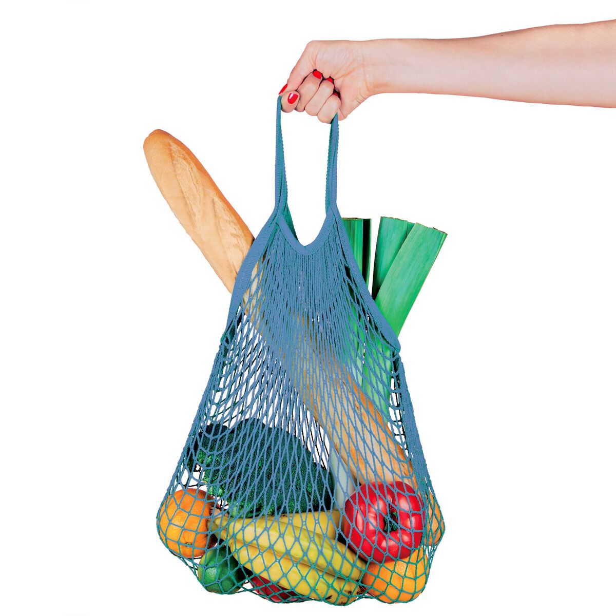 Sac en Maille de Coton Blue - Cotton Mesh Bag